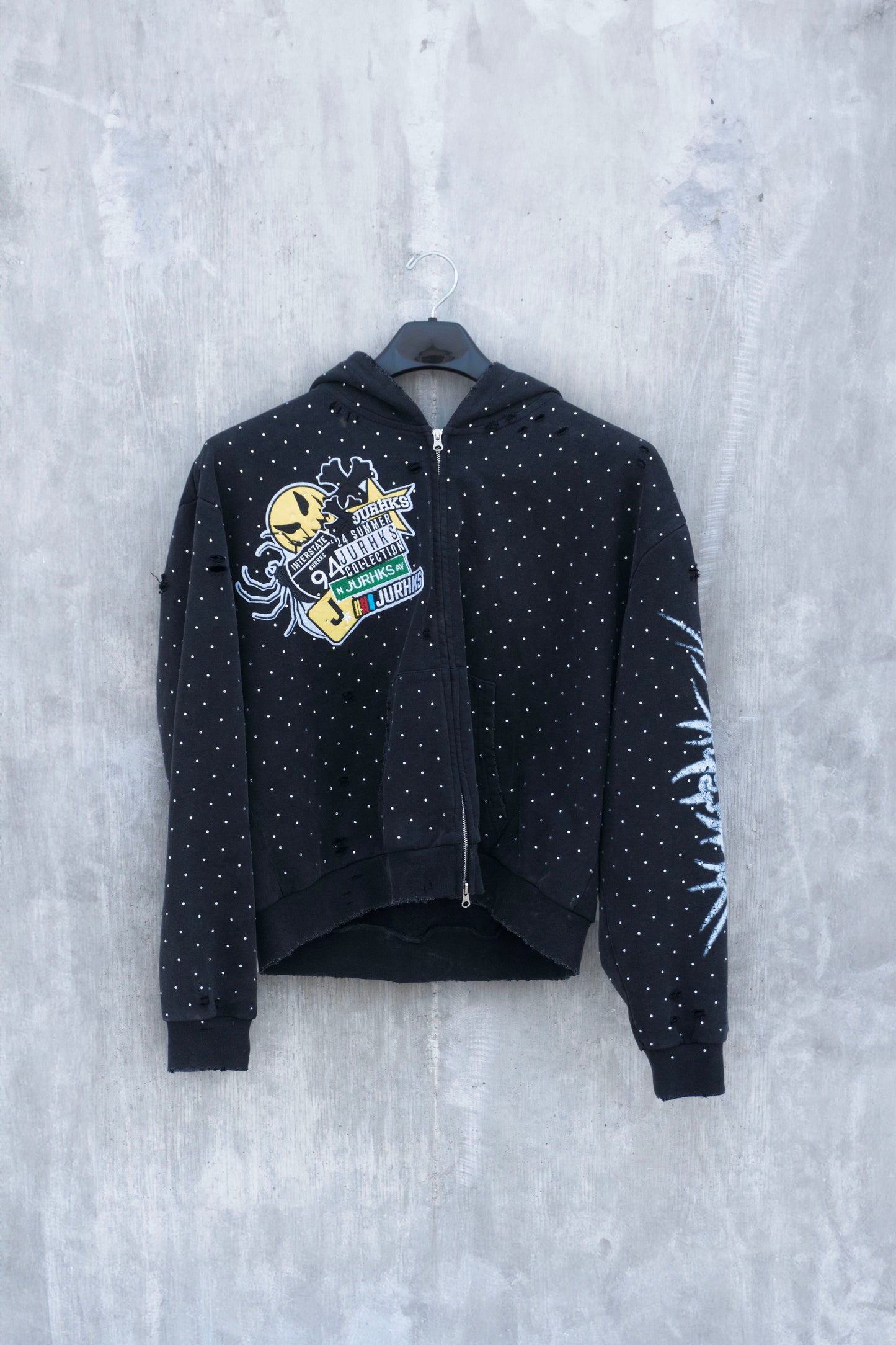 '25 RHINESTONE PATCH ZIPUP